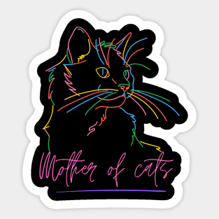 Mother of Cats Sticker